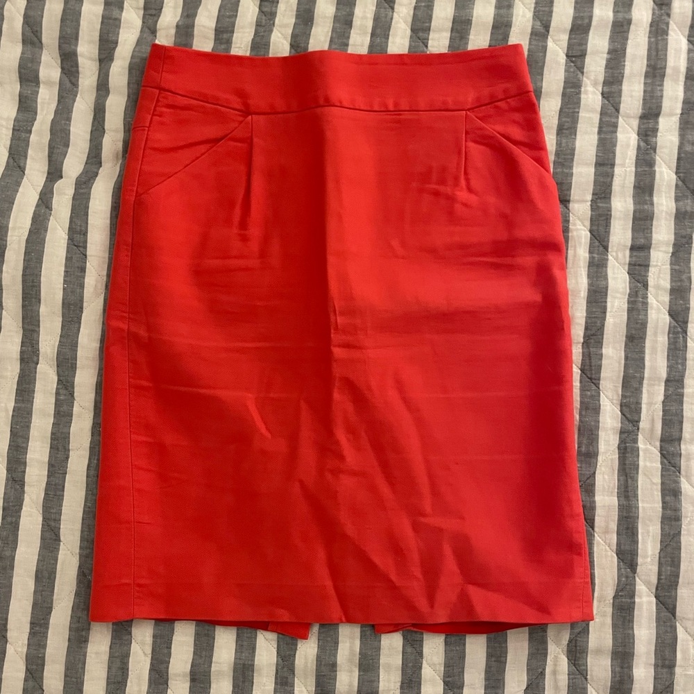 J Crew The Pencil Skirt in Salmon/Pink